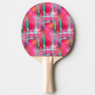 Sun glare abstract painted watercolor ping pong paddle