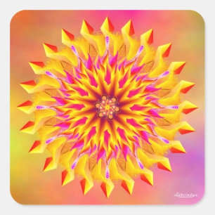 Sun Glory Square Sticker