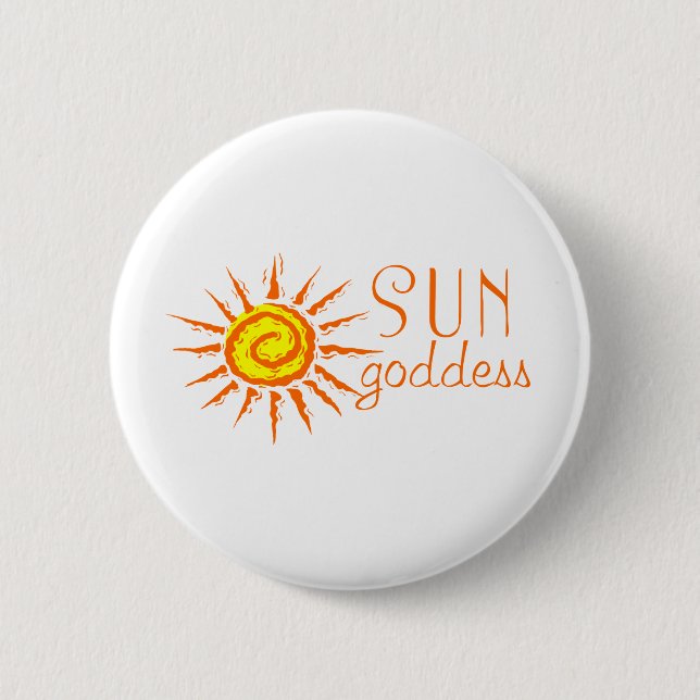 Sun Goddess 2 Inch Round Button (Front)