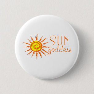 Sun Goddess 2 Inch Round Button