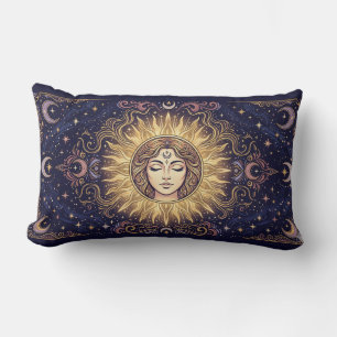 Sun Goddess & Crescent Moon Tarot Lumbar Pillow