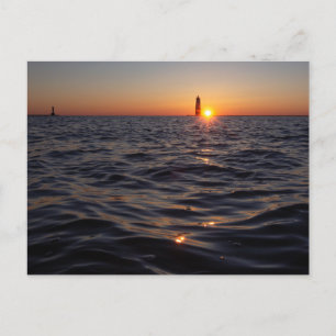 Sun Going Down at Frankfort Postcard