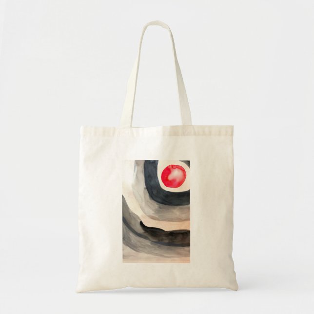 Sun grey and black abstract modern art tote bag (Front)