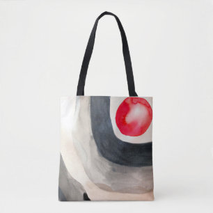 Sun grey and black abstract modern art tote bag