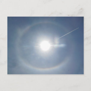 Sun Halo Condensation Trail Postcard