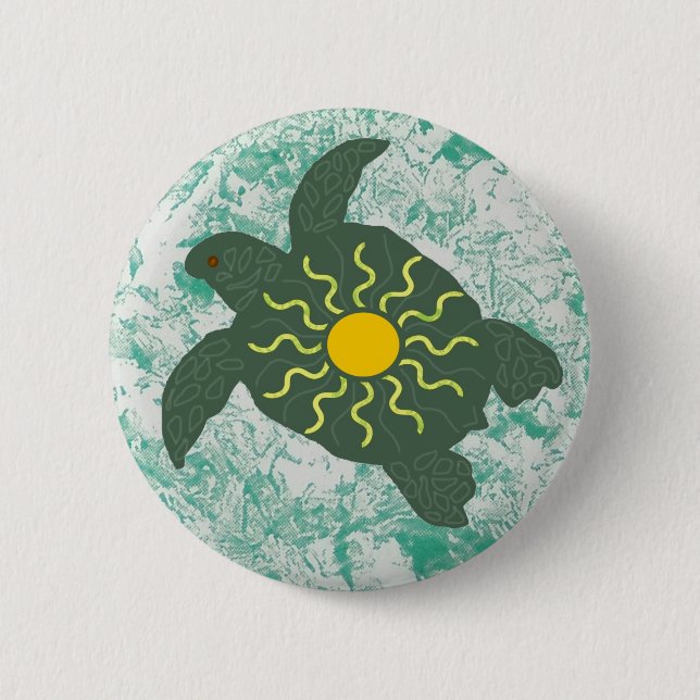 Sun honu ( sea turtle) button (Front)