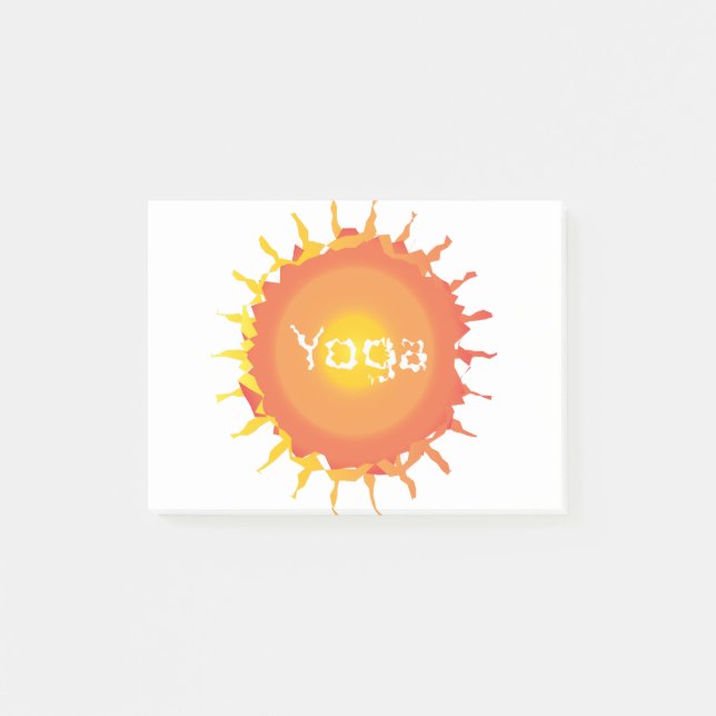 Sun Hot Yoga Post-it Notes (Front)