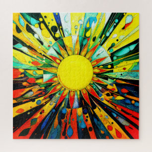 Sun In Abstract 910 Jigsaw Puzzle