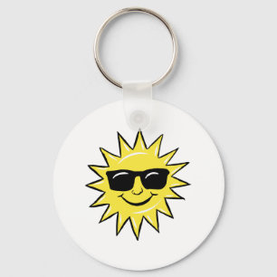 Sun in glasses keychain
