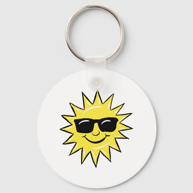 Sun in glasses keychain (Front)