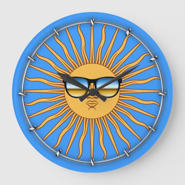 Sun in Shades Large Clock (Front)