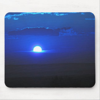 Sun in the clouds (blue) mouse pad