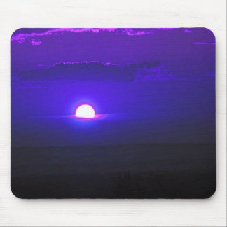 Sun in the clouds (purple) mouse pad