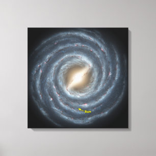 Sun in  the Milky Way NASA Canvas Print