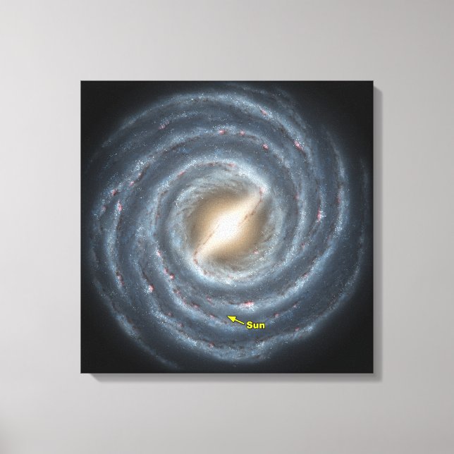 Sun in  the Milky Way NASA Canvas Print (Front)