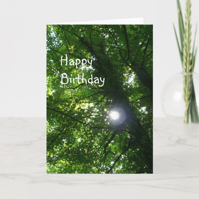 Sun in the Trees - Birthday Card (Front)