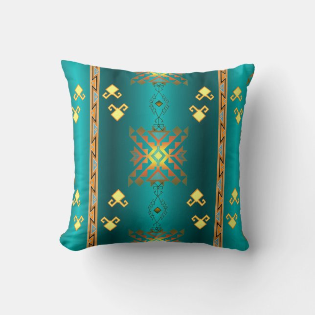 Sun In Winter Blanket Pattern Throw Pillows (Front)