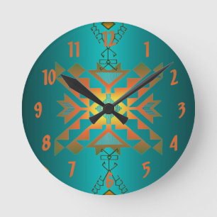 Sun In Winter Blanket Pattern Wallclock