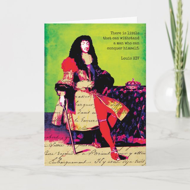 Sun King Louis XIV Quote Card (Front)