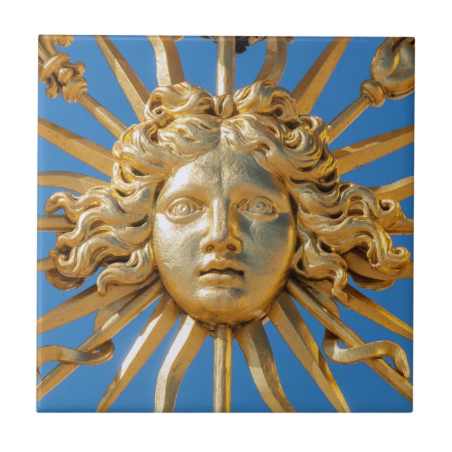 Sun King on Golden gate of Versailles castle Tile (Front)