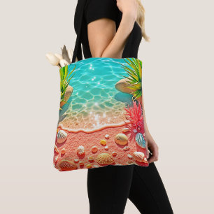 Sun-kissed Beach Shells Design Tote Bag