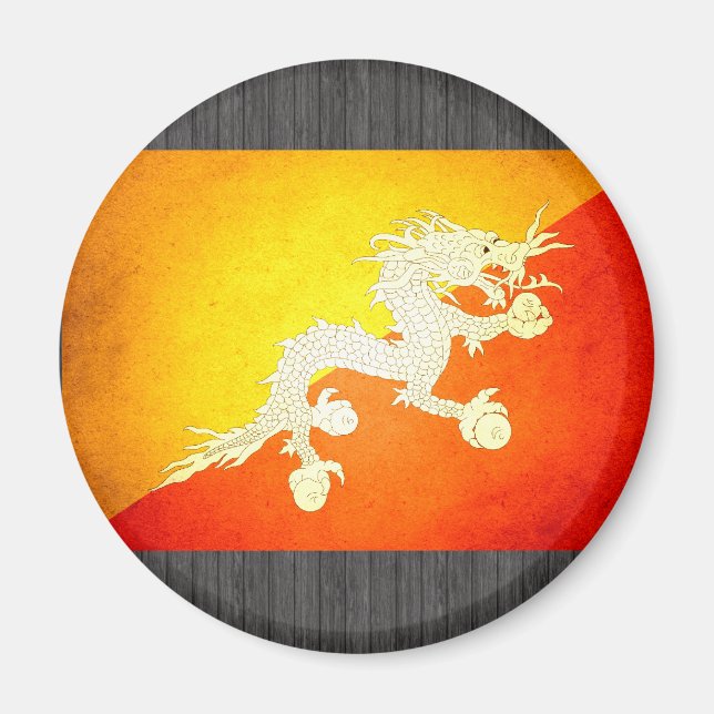 Sun kissed Bhutan Flag Magnet (Front)