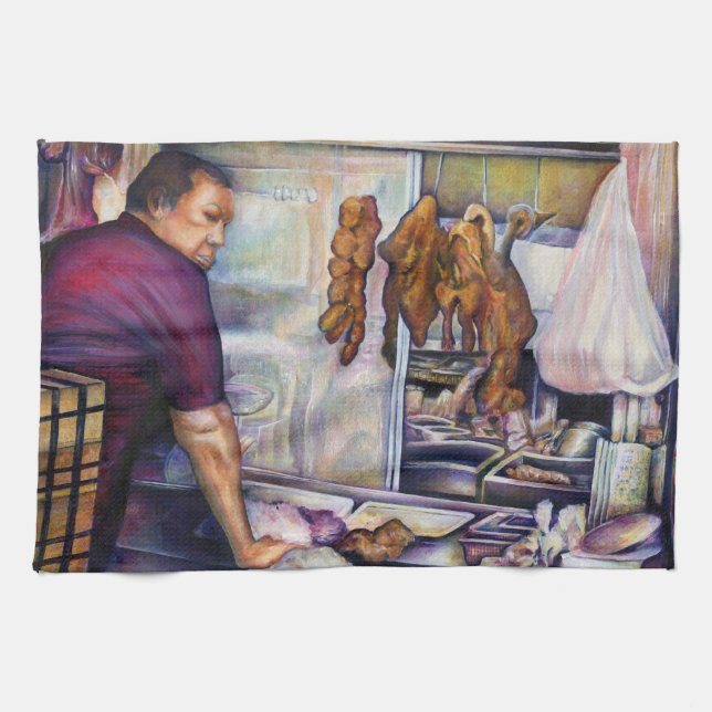 Sun-Kissed Chicken, Singapore Kitchen Towel (Horizontal)