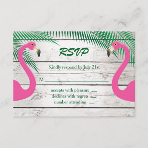 Sun Kissed Flamingo Wedding RSVP