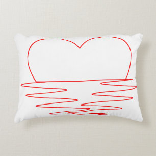 Sun-Kissed Love Pillow – Vibrant Red Heart