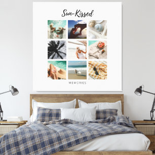 Sun-Kissed Memories Photo Collage Canvas Print