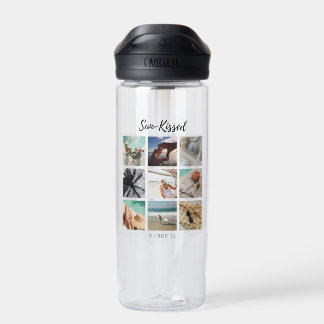 Sun-Kissed Memories Photo Collage Water Bottle