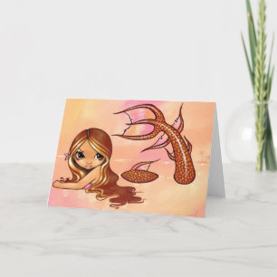 "Sun Kissed Mermaid" Greeting Card