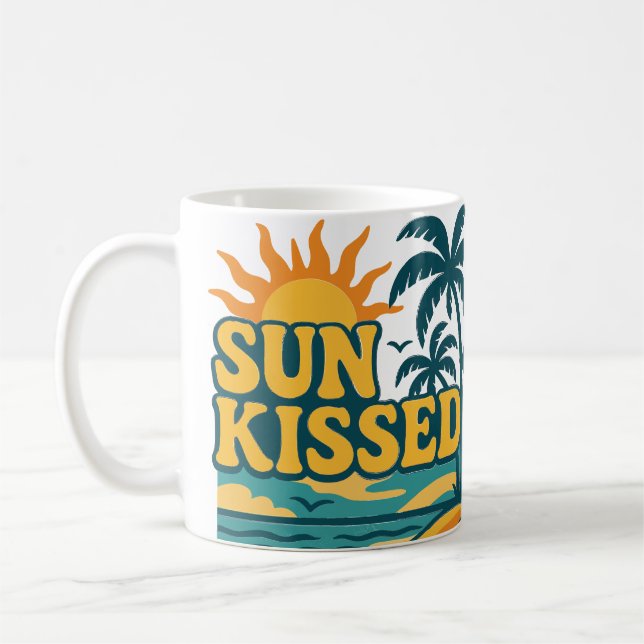Sun Kissed Mug - Vibes d'été esthétiques rétro (Gauche)