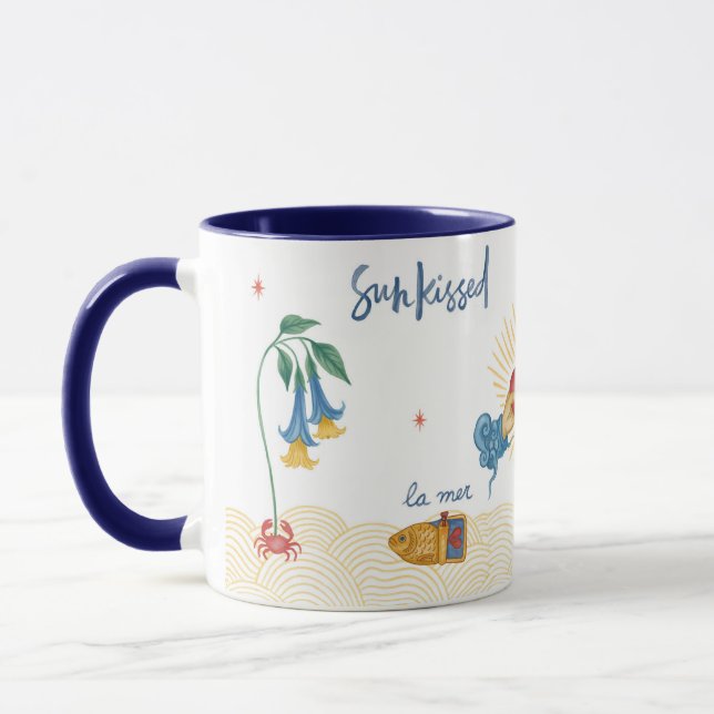  Sun Kissed Mug – Whimsical Ocean-Inspired Cup (Left)