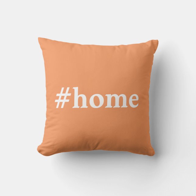 Sun-kissed Orange #Home Throw Pillow (Front)