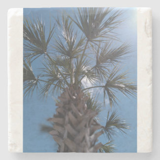 Sun-Kissed Palm Tree Stone Coaster – Palm Blessing
