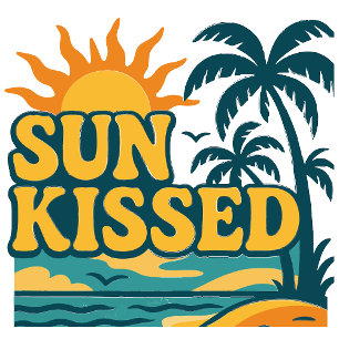 Sun Kissed Retro Summer Aesthetic Design T-Shirt