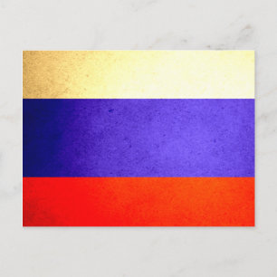 Sun kissed Russia Flag Postcard