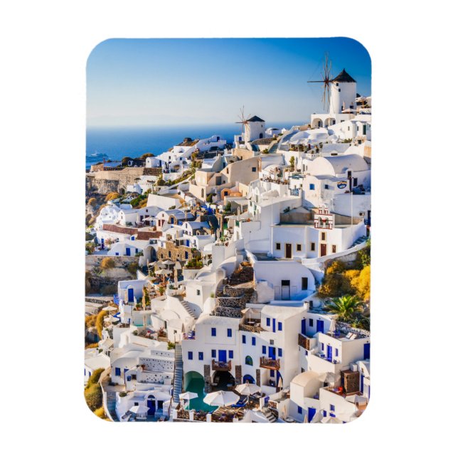 Sun-Kissed Santorini  Magnet (Vertical)