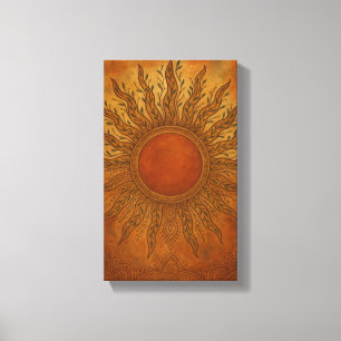 Sun-Kissed Spirit – Boho Sun Canvas Wall Art