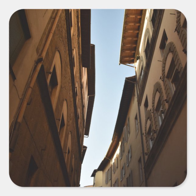 Sun-kissed Street Square Sticker (Front)