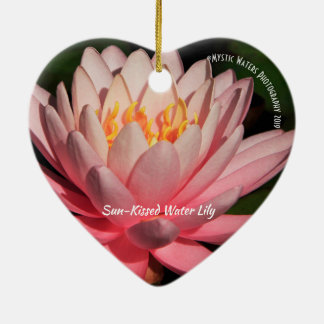 Sun-Kissed Water Lily 2 Ceramic Ornament