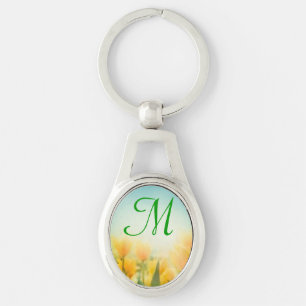 Sun Kissed Yellow Tulips Key Chain
