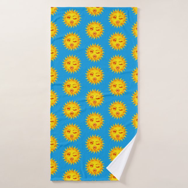 Sun Kisses, Sun Print Bath Towel (Bath Towel)