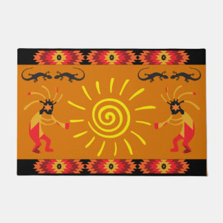 Sun Kokopelli Southwest Doormat