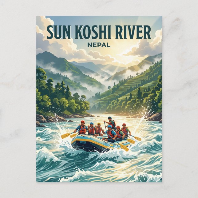 Sun Koshi River Nepal Postcard (Front)