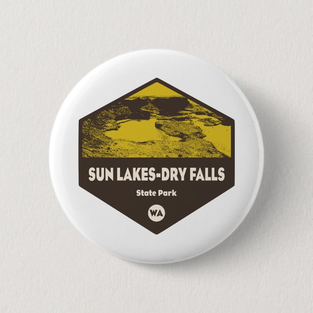 Sun Lakes-Dry Falls State Park Washington 2 Inch Round Button (Front)