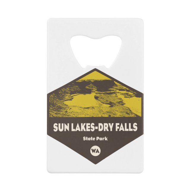 Sun Lakes-Dry Falls State Park Washington Credit Card Bottle Opener (Front)