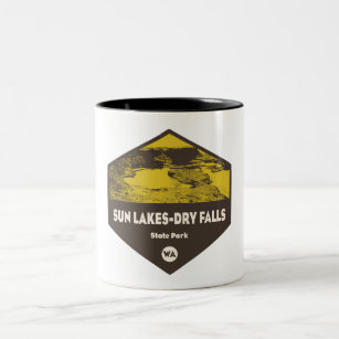 Sun Lakes-Dry Falls State Park Washington Two-Tone Coffee Mug