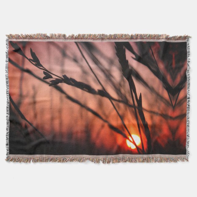Sun landscape photo Throw Blanket (Front)